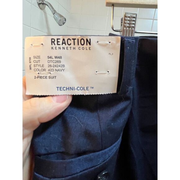 Kenneth Cole Reaction Techni-Cole 2-Piece Suit Pants 48W (Navy Blue) NWT - Picture 3 of 4